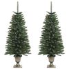 vidaXL Árvores Natal artificiais 2pcs c/ coroa de Natal/grinalda/LEDs