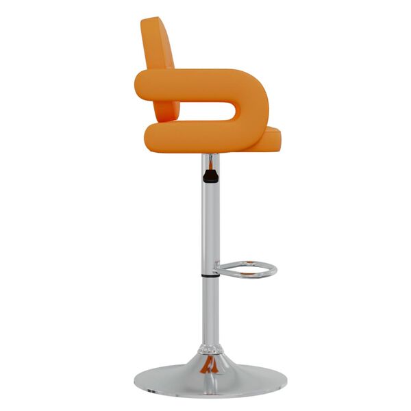 vidaXL Banco de bar couro artificial laranja