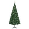 vidaXL &Aacute;rvore Natal artificial pr&eacute;-iluminada c/ bolas/LEDs 500cm verde
