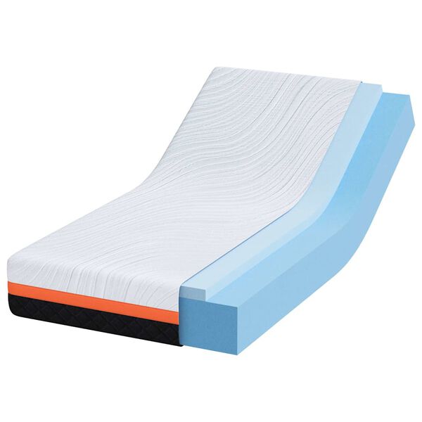 vidaXL Colch&atilde;o Branco e Preto 80 x 160 cm Tecido Jacquard