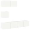 vidaXL Conjunto m&oacute;veis de TV 4 pcs madeira processada branco