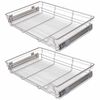 vidaXL Cestos de arame extra&iacute;veis 2 pcs 800 mm prateado