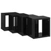 vidaXL Prateleiras parede forma de cubo 4 pcs 22x15x22 cm preto brilh.