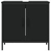 vidaXL Móvel para lavatório 60x30x60 cm derivados de madeira preto