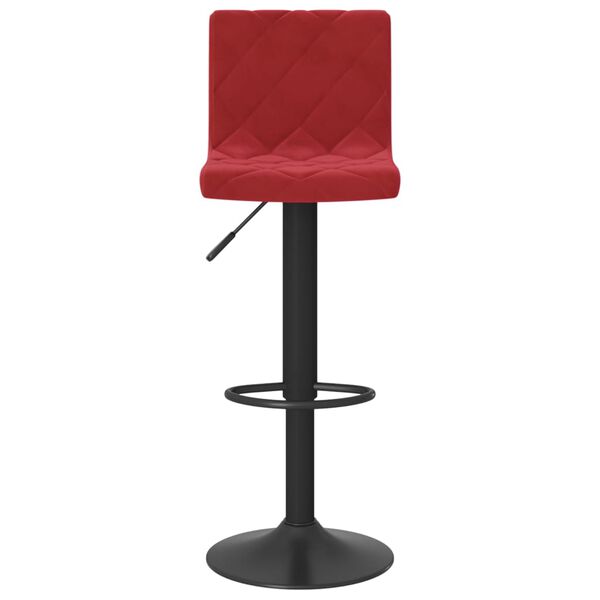 vidaXL Bancos de bar 2 pcs veludo vermelho tinto