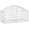 vidaXL Cesto gabi&atilde;o arqueado 100x50x40/60 cm ferro galvanizado
