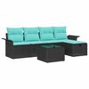 vidaXL Conjunto de Sof&aacute; de Jardim com almofada 6 pcs Rattan Sint&eacute;tico
