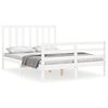 vidaXL Cama sem colch&atilde;o 140x200 cm madeira de pinho maci&ccedil;a branco