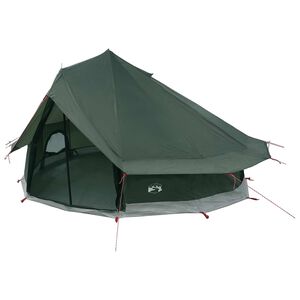 vidaXL Barraca Tipi 18 pessoa Verde Ex&eacute;rcito Poli&eacute;ster e A&ccedil;o