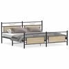 vidaXL Estrutura de cama sem colch&atilde;o 193x201cm metal carvalho sonoma