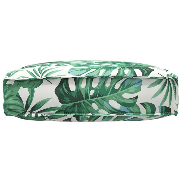 vidaXL Almofada de palete para assento Floral Padr&atilde;o de folhas