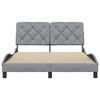 vidaXL Estrutura de cama sem colch&atilde;o 140x190 cm tecido cinzento-claro