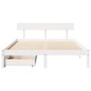 vidaXL Cama sem colchão 160x200 cm madeira de pinho maciça branco