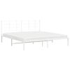 vidaXL Estrutura de cama com cabeceira 180x200 cm metal branco