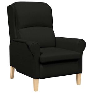 vidaXL poltrona Preto tecido