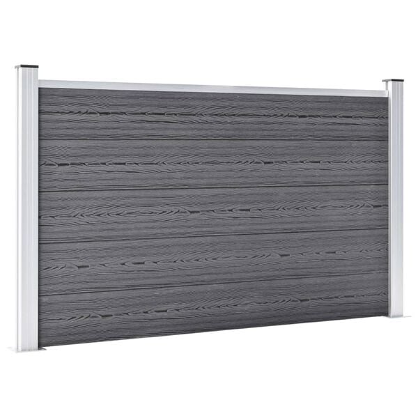 vidaXL Painel de vedação para jardim 872x106 cm WPC cinzento