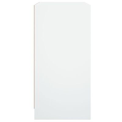 vidaXL Armário de apoio c/ portas de vidro 68x37x75,5 cm branco