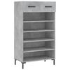 vidaXL Sapateira 60x35x105 cm derivados de madeira cinzento cimento