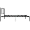 vidaXL Estrutura de cama com cabeceira 100x190 cm metal preto