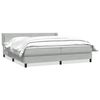 vidaXL Cama com molas/colch&atilde;o cinzento-claro 200x210 cm veludo