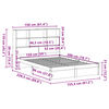 vidaXL Cama com estante sem colch&atilde;o 150x200 cm pinho maci&ccedil;o