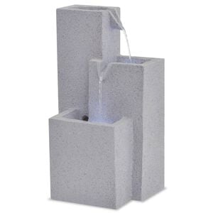 vidaXL Fonte de interior com luz LED resina sint&eacute;tica