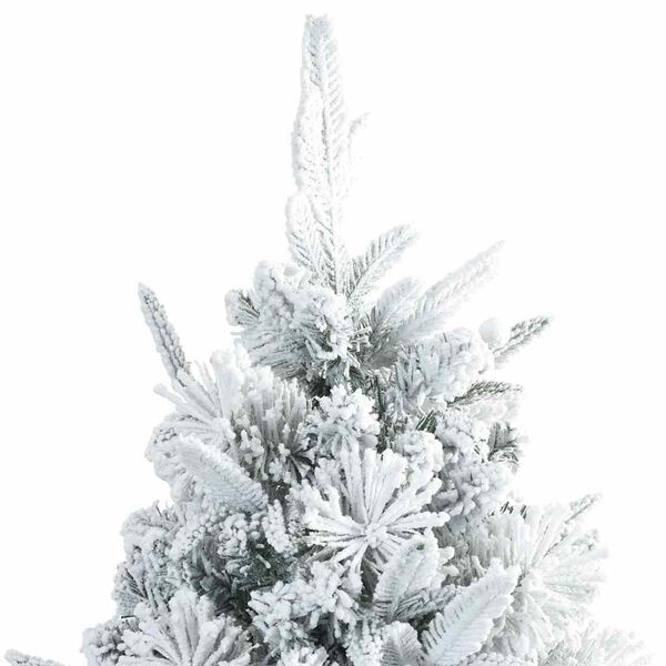 vidaXL &Aacute;rvore de Natal Artificial Articulada Nevado Flocked Branco