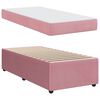 vidaXL Estrutura da Cama com colch&atilde;o Rosa 80 x 200 cm tecido