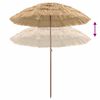vidaXL Parasol de Praia Natural 255 x 255 x 255 cm Poli&eacute;ster e A&ccedil;o