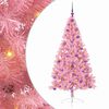 vidaXL &Aacute;rvore de Natal Artificial Pr&eacute;-iluminada Rosa 180 cm PVC