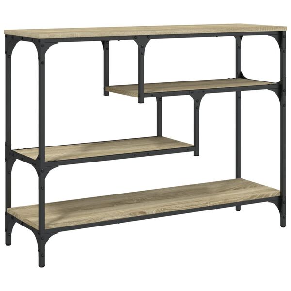 vidaXL Mesa consola 100x30x75 cm derivados de madeira carvalho sonoma
