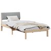 vidaXL Estrutura da cama Marrom e cinza claro 90 x 190 cm
