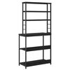 vidaXL Prateleira de Cozinha Carvalho Preto 80 x 40 x 168 cm
