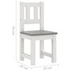 vidaXL 3 pcs conjunto mesa e cadeiras infantil MDF branco e cinzento