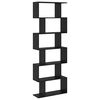 vidaXL Gabinete de Livros 6 n&iacute;veis 70 x 24 x 193,5 cm Carvalho Preto