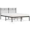 vidaXL Estrutura de cama com cabeceira 140x190 cm metal preto
