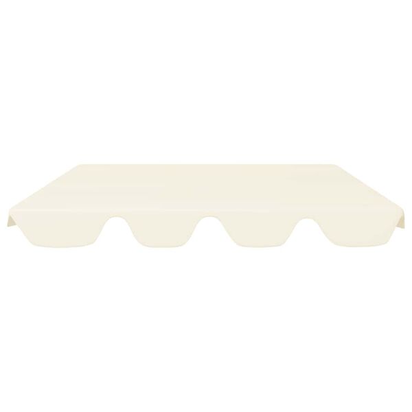 vidaXL Toldo suplente p/ baloiço de jardim 150/130x105/70 cm creme