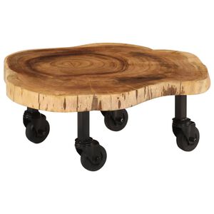 vidaXL Mesa de centro em madeira de ac&aacute;cia maci&ccedil;a 60x55x25 cm