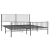 vidaXL Estrutura de cama com cabeceira e pés 200x200 cm metal preto