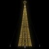 vidaXL Árvore de Natal LED com Spikes 1534 LEDs Branco Quente 500 cm