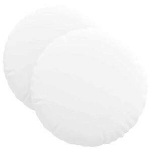 vidaXL Almofadas de Assento 2 pcs Branco &Oslash;40 x 13 cm tecido
