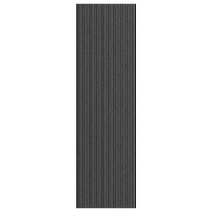 vidaXL Capacho &agrave;s riscas preto e cinzento 115x400 cm