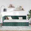 vidaXL Estrutura de Cama de Canto Verde Escuro 90 cm x 200 cm Veludo