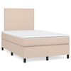 vidaXL Cama boxspring c/ colch&atilde;o 120x190cm couro artificial cappuccino