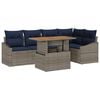 vidaXL Conjunto de Sof&aacute; de Jardim 6 pcs Cinzeto Rattan Sint&eacute;tico