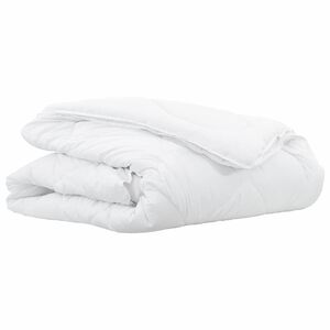 vidaXL Edredom 2-em-1 135 x 200 cm Inverno Poli&eacute;ster Branco Respir&aacute;vel