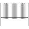 vidaXL Cerca Arqueada com Espeto DRONTEN 200 x 166 cm Preto