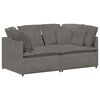 vidaXL Sof&aacute; modular com almofadas tecido corduroy cinzento-claro