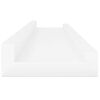 vidaXL Prateleiras de parede 4 pcs 60x9x3 cm branco brilhante