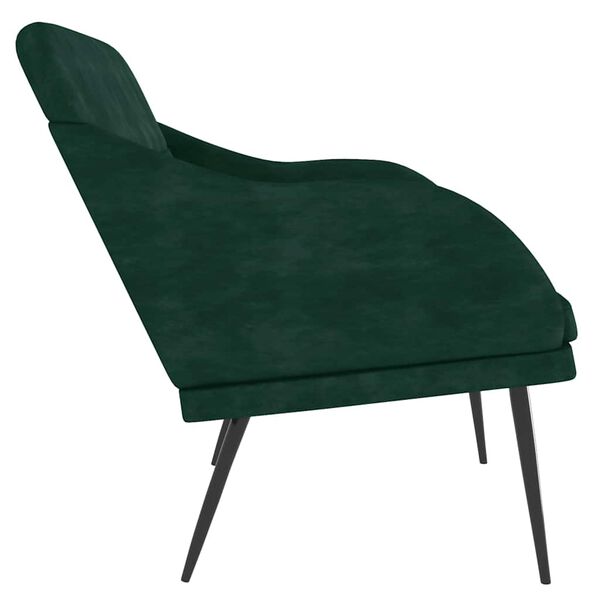 vidaXL Banco 110x76x80 cm veludo verde-escuro